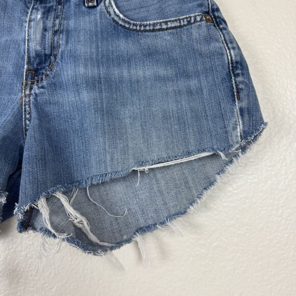 Polo Ralph Lauren Saturday Jean Cutoff Denim Micro Shorts Mid Rise Light Wash 2 - Picture 4 of 12